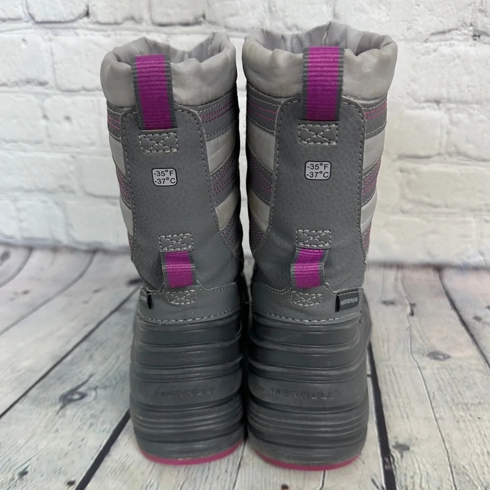 Merrell Kids Snow Quest Lite 3.0 waterproof insulated boots size 1 *stained*